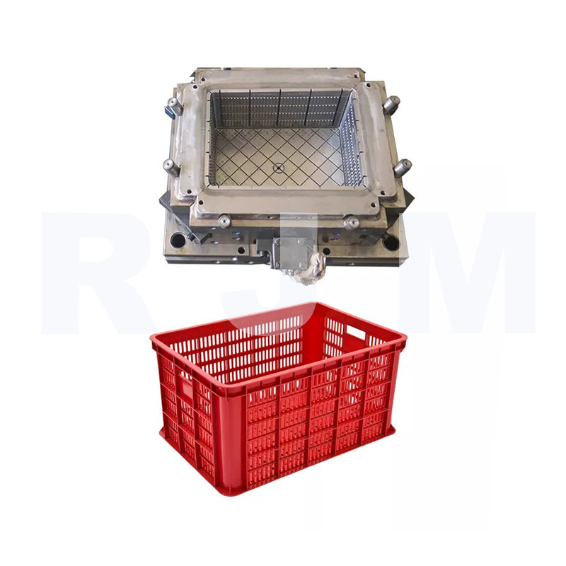 Plastic injection big basket crate mould